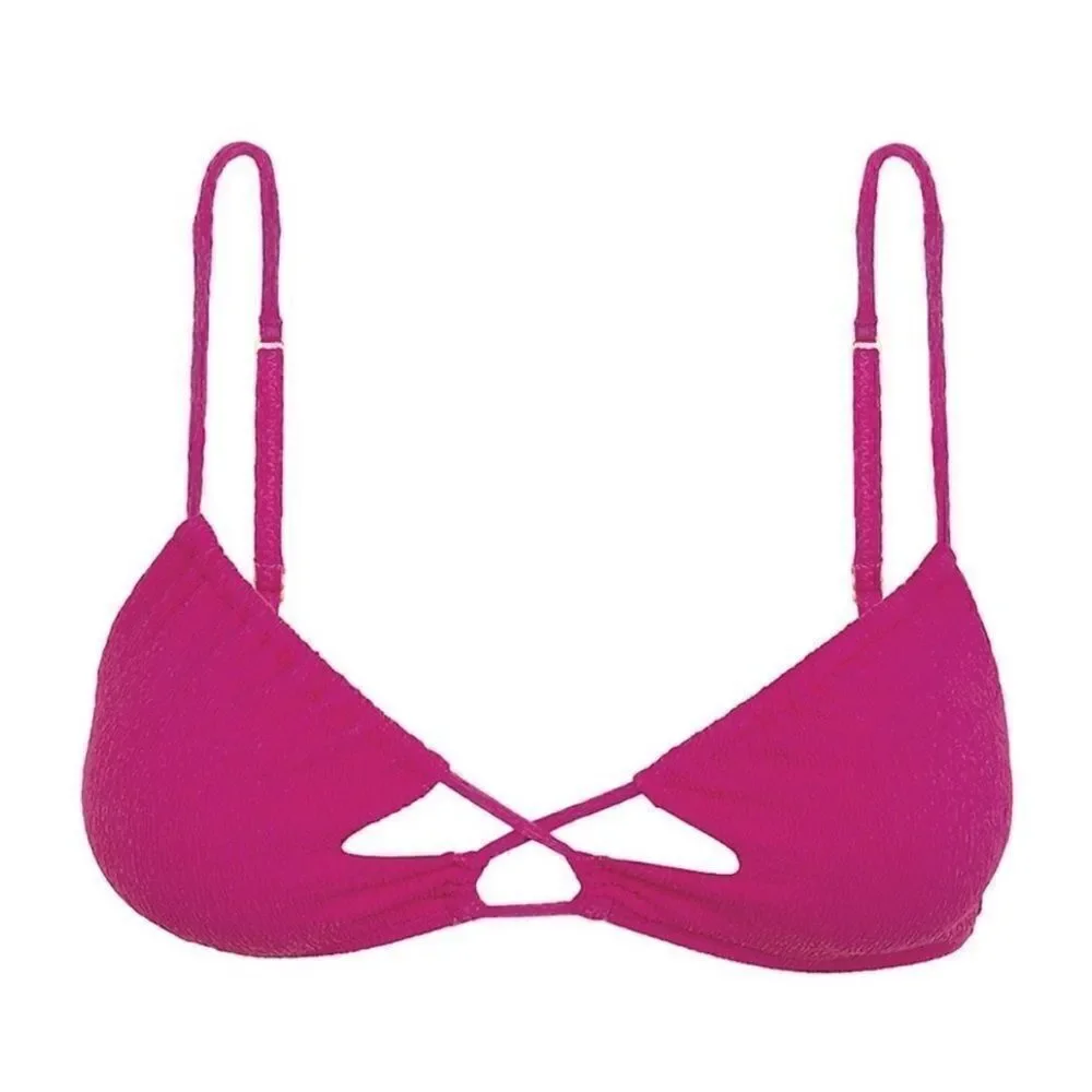 ViX NWT Swimwear Firenze Jane Bikini Top Pink Size: D Cup